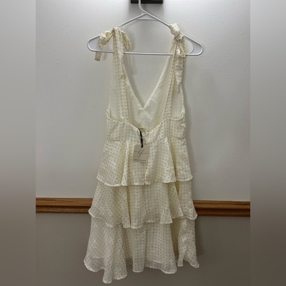 NWT Hello Molly / Dress Forum Polka Dot Ruffle Ivory Dress Size Medium - Picture 7 of 9